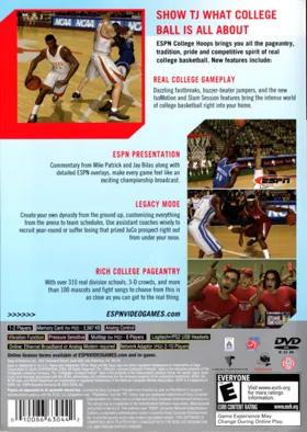 ESPN College Hoops box cover back